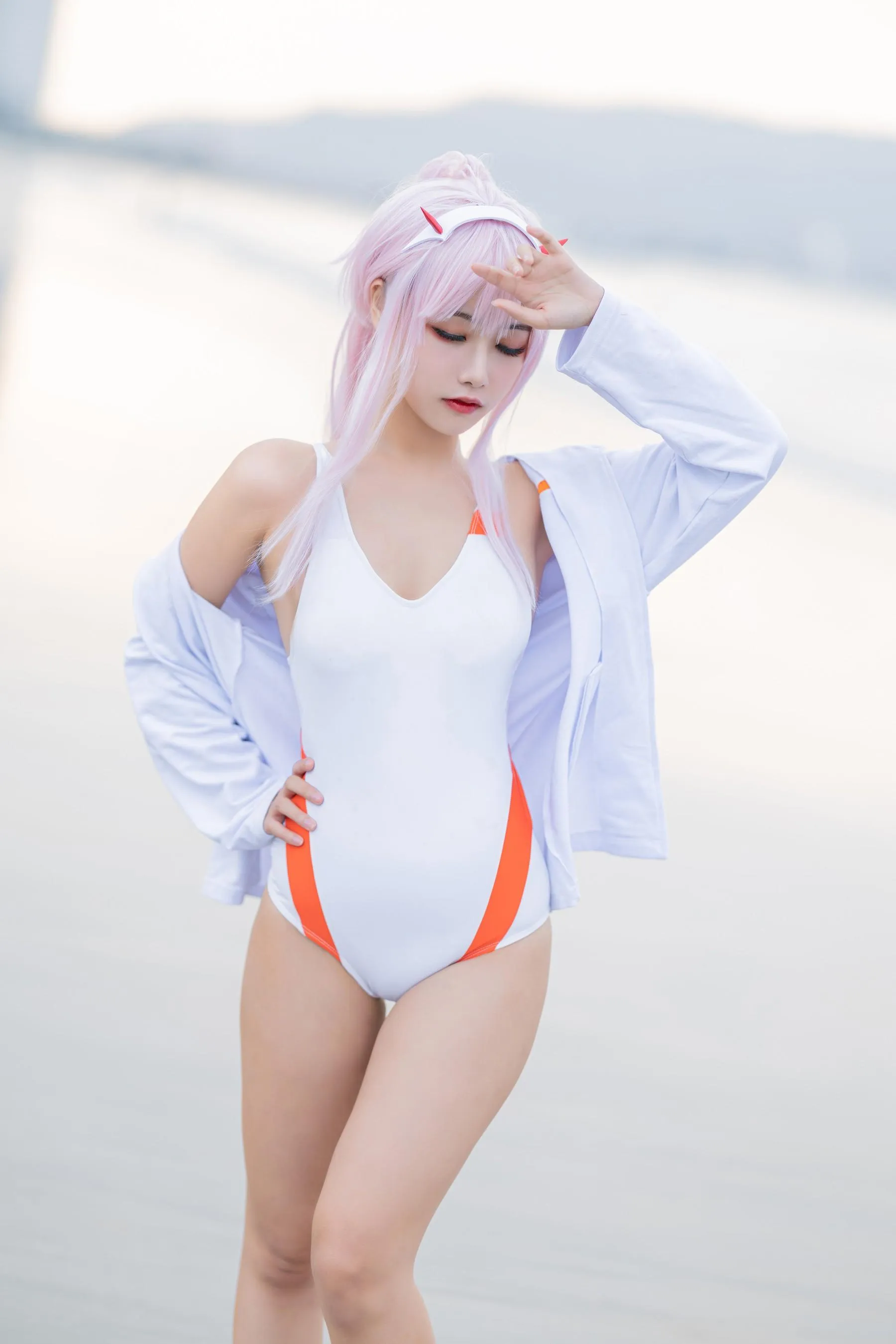 Momoko葵葵 – NO.36 DARLING in the FRANXX 02 泳装 兔女郎花嫁 [61P]插图8